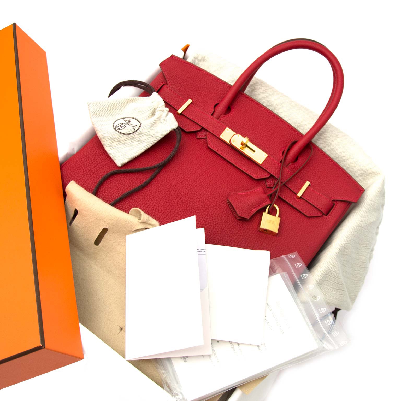 Hermès Birkin 30 Togo Rouge Vif GHW