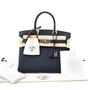 acheter en ligne chez labellov.com hermes birkin 30 bleu nuit orange poppy phw