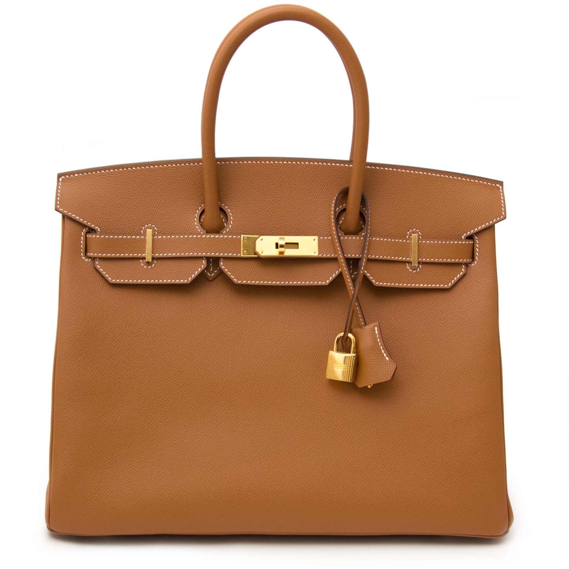 Buy your authentic Hermès Birkin 35 Gold Epsom GHW
