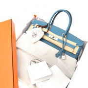 searching for christmas luxury gift As New Hermes Birkin Blue Jeans Togo 35