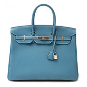 shop safe online hard to find As New Hermes Birkin Blue Jeans Togo 35