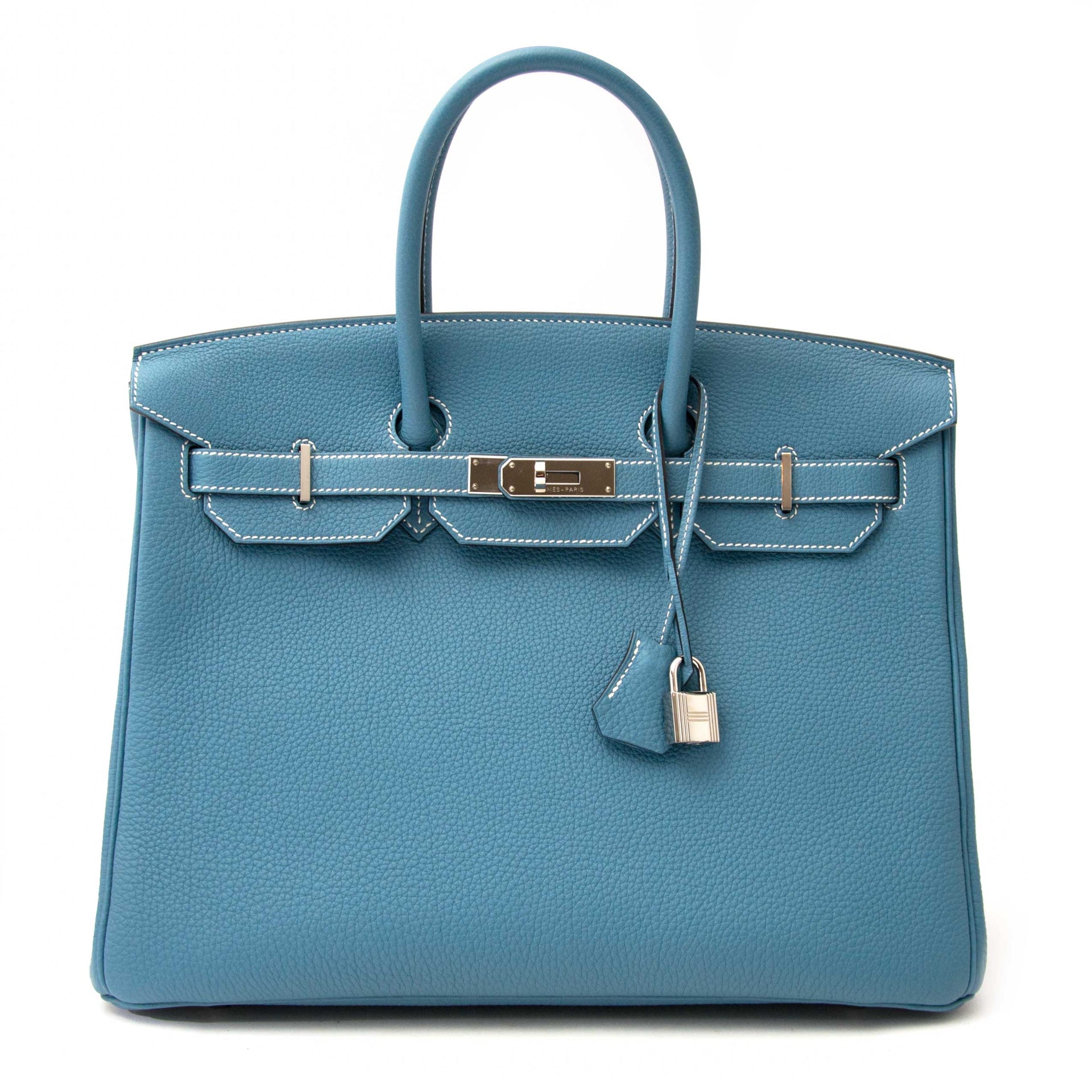 shop safe online hard to find As New Hermes Birkin Blue Jeans Togo 35