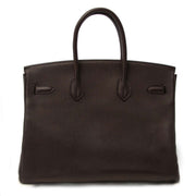 acheter en ligne pour le meilleur prix Hermes Birkin 35 Togo Chocolat Chevre Pigmente PHW