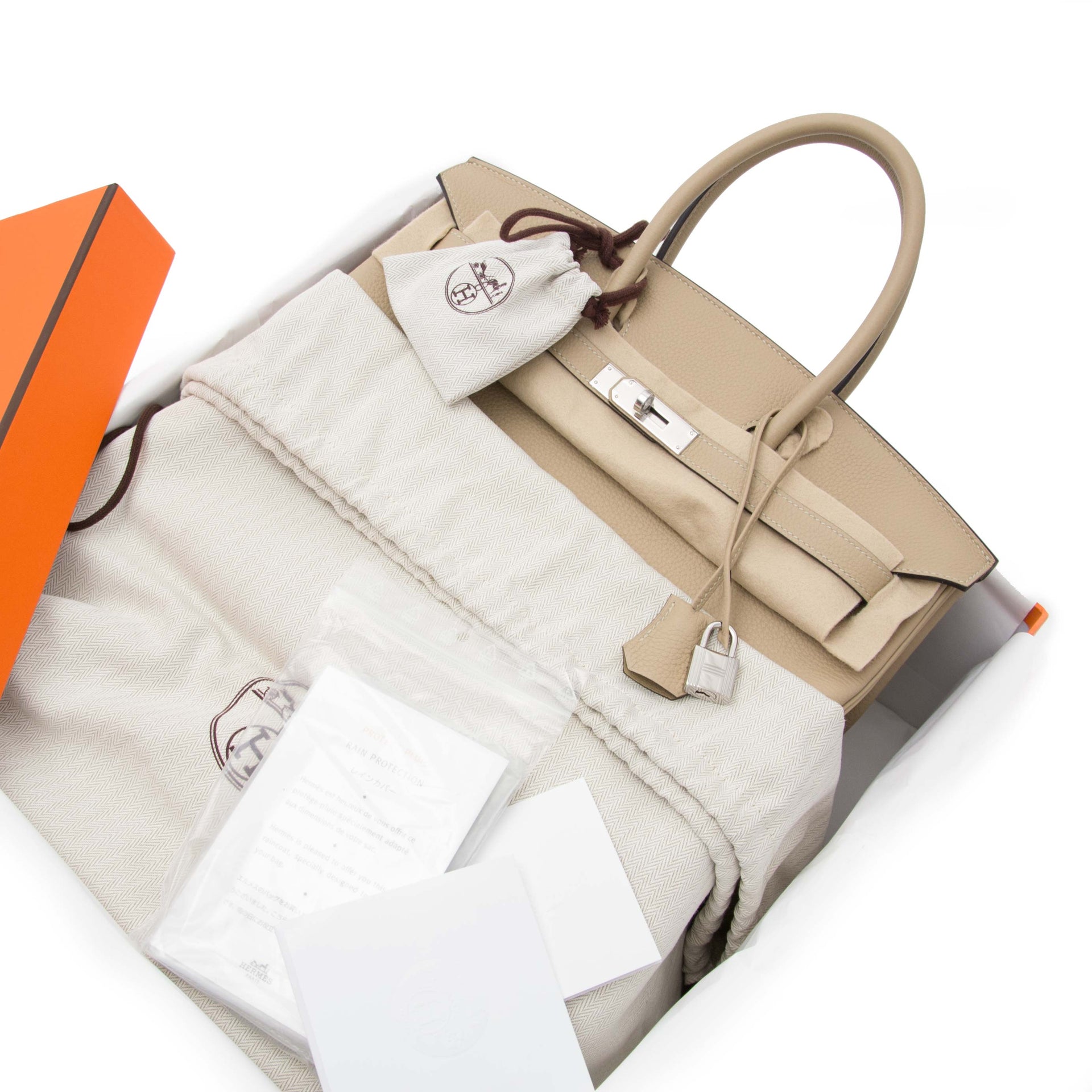 buy safe and secure online at labellov.com 100% authentic Hermes birkin 35 togo trench