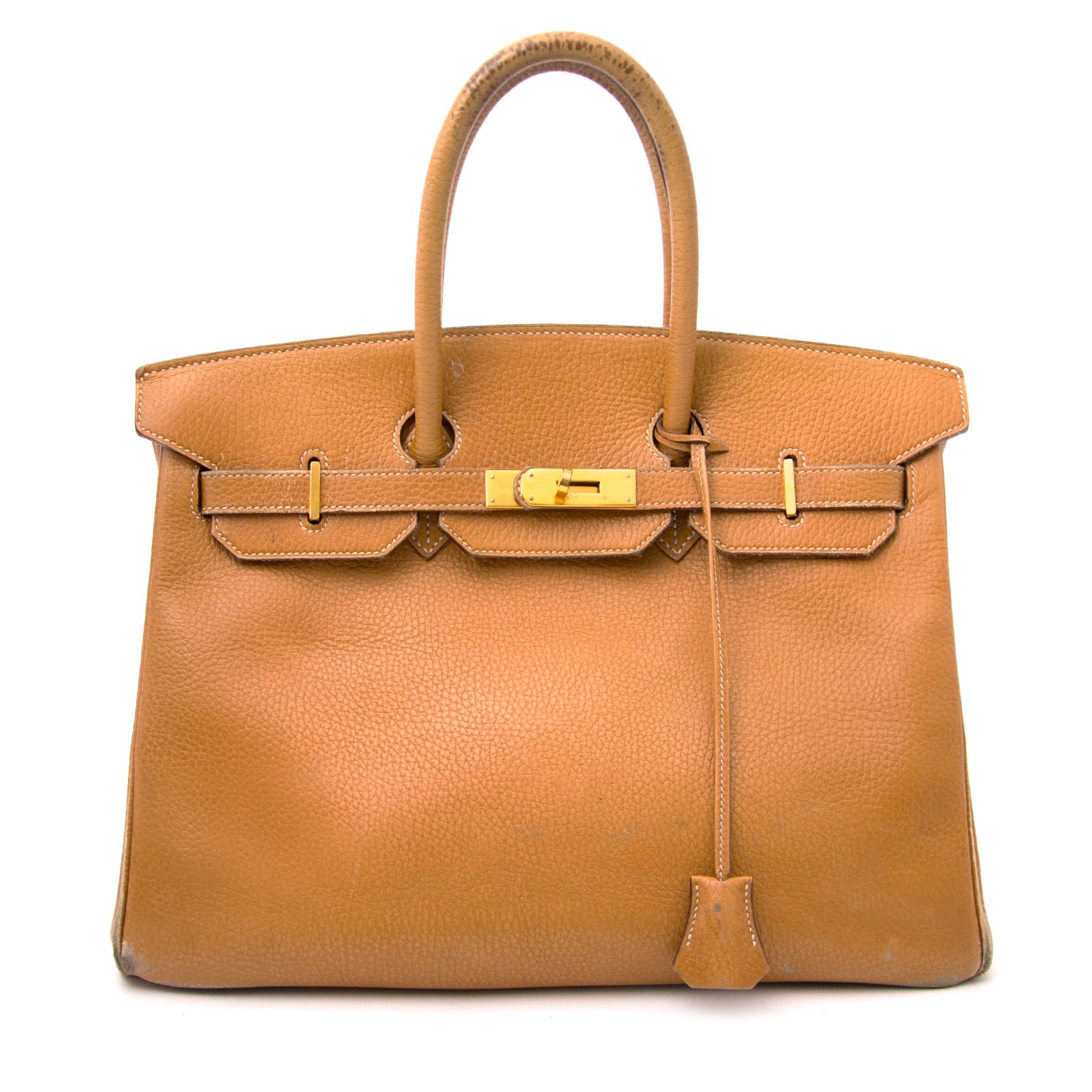 koop online aan de beste prijs Hermes Birkin 35 Gold Veau Fjord