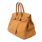 koop online aan de beste prijs Hermes Birkin 35 Gold Veau Fjord