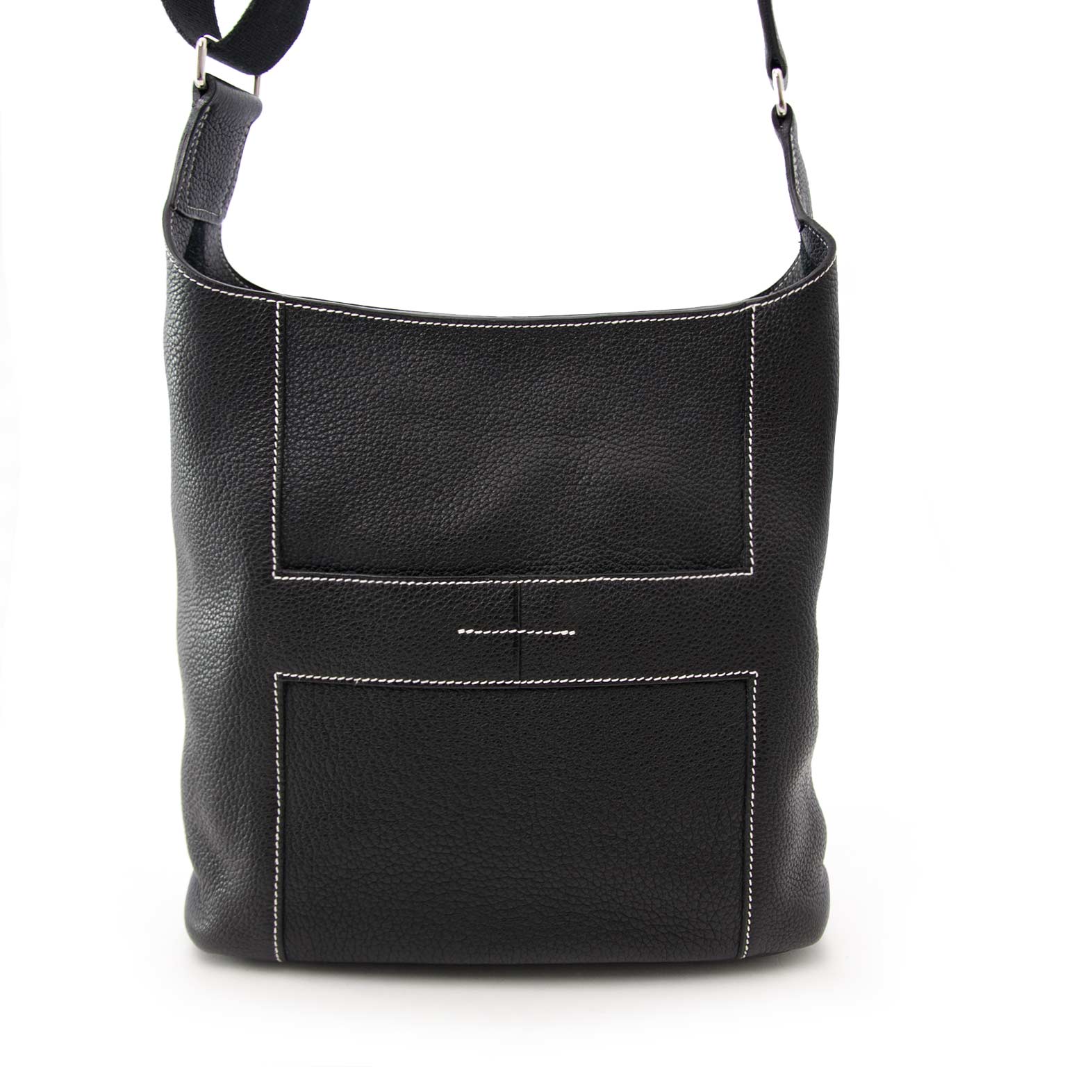 Acheter votre sac a mains Hermes Goodnews en cuir noir pour le meilleur prix en ligne chez Labellov