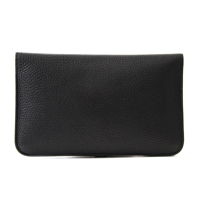 comme neuf Hermès Dogon Black Wallet pour le meilleur prix