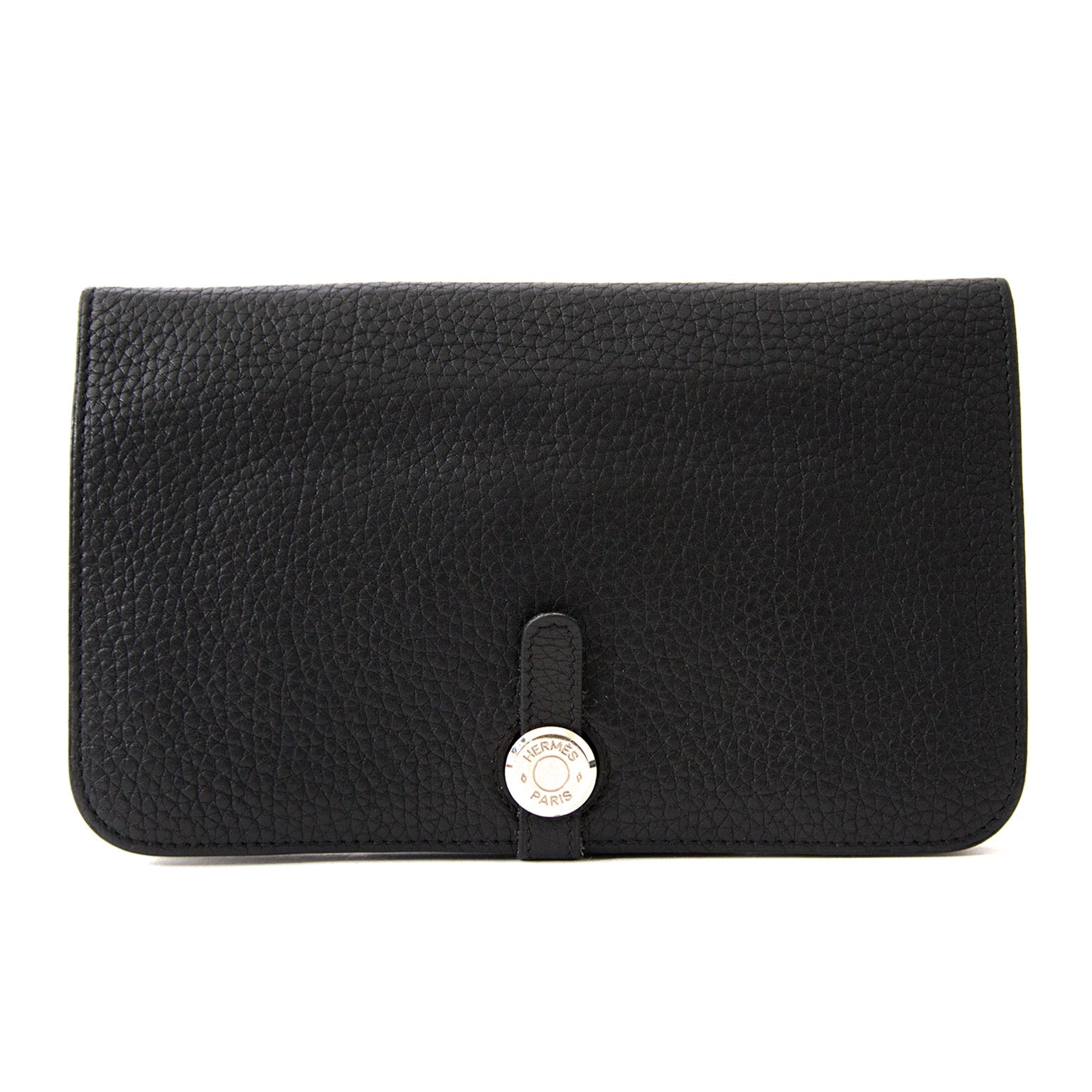 shop safe online seconde main Hermès Dogon Black Wallet for the best price