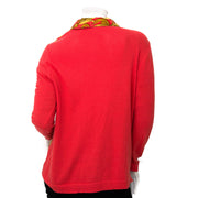 Achetez secur en ligne Hermès Red Printed Silk and Cashmere Top