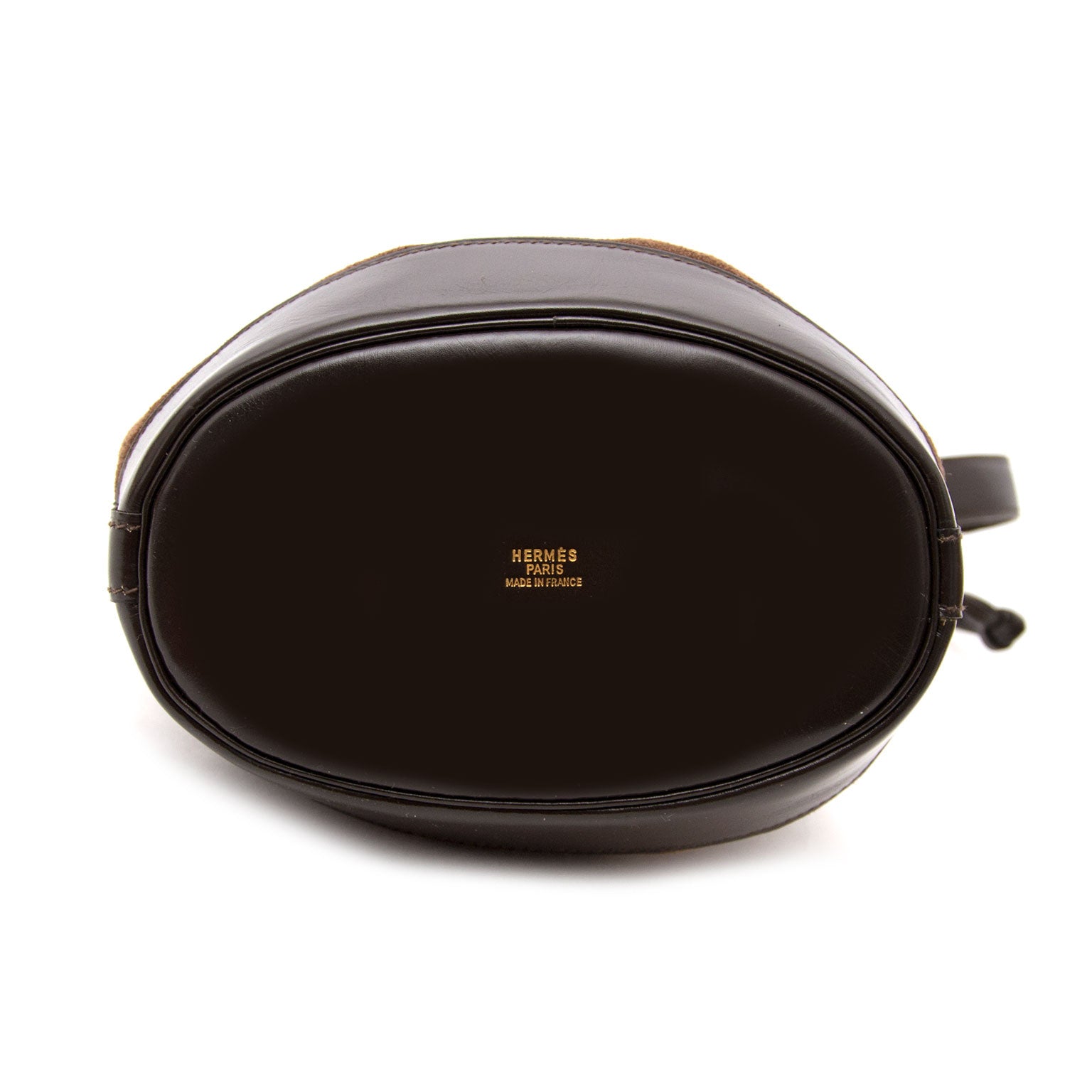 koop veilig online aan de beste prijs Hermes Brown Suede Bucket Bag
