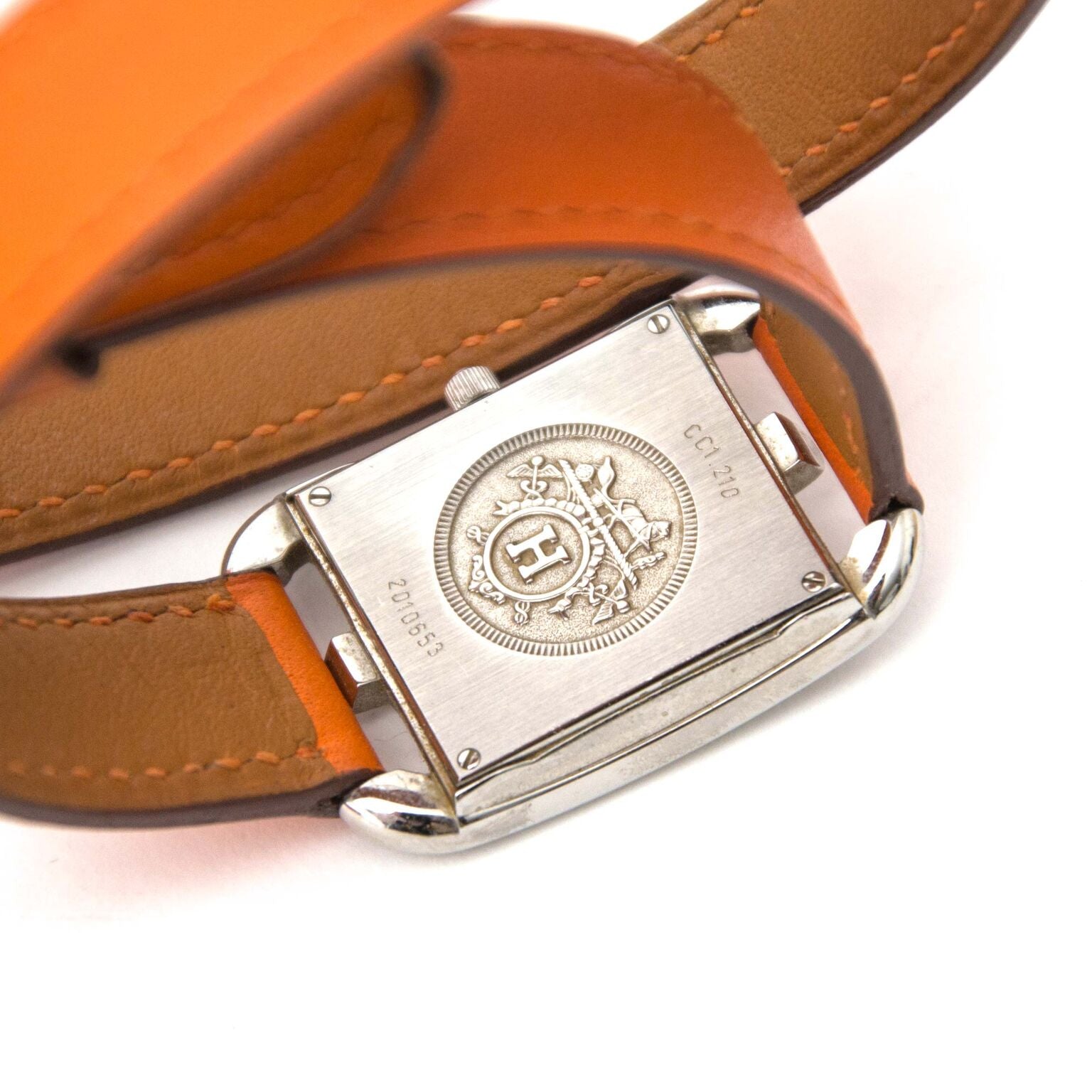 Beautiful Hermès orange Cape Cod watch