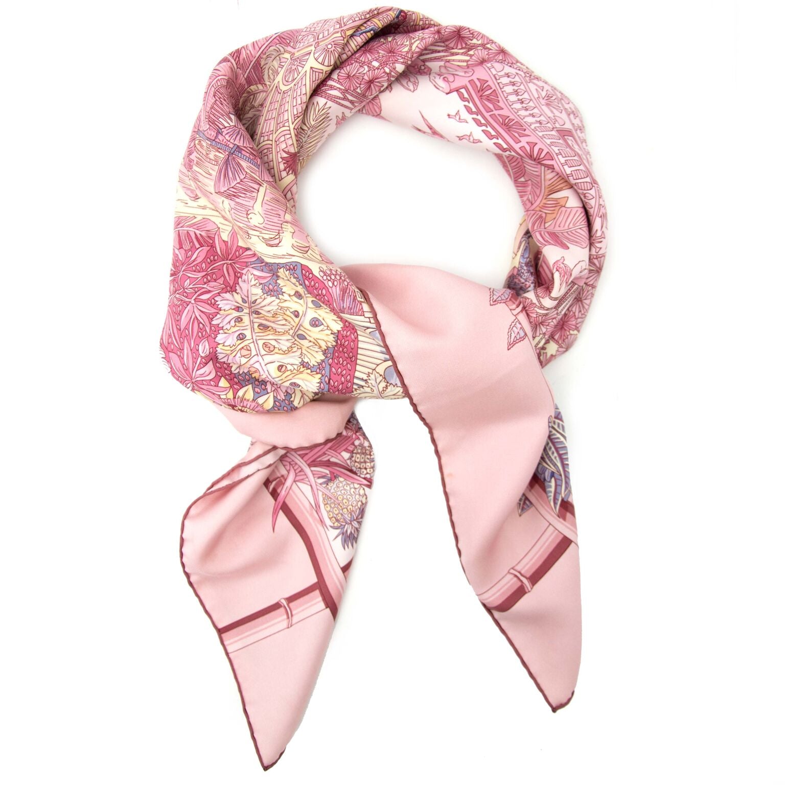 Hermès Carré Jardins D'Hiver Silk Scarf
