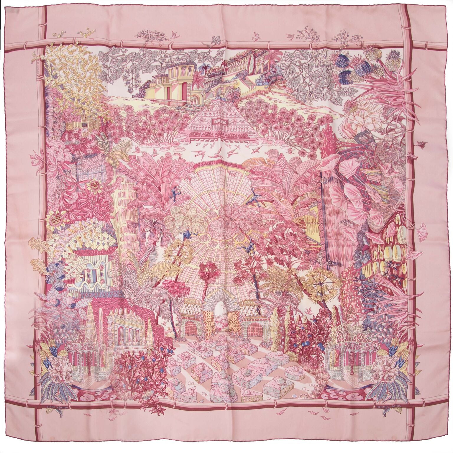 Hermès Carré Jardins D'Hiver Silk Scarf