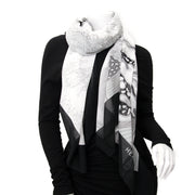Looking for a Hermès Black nd White Waves Scarf?