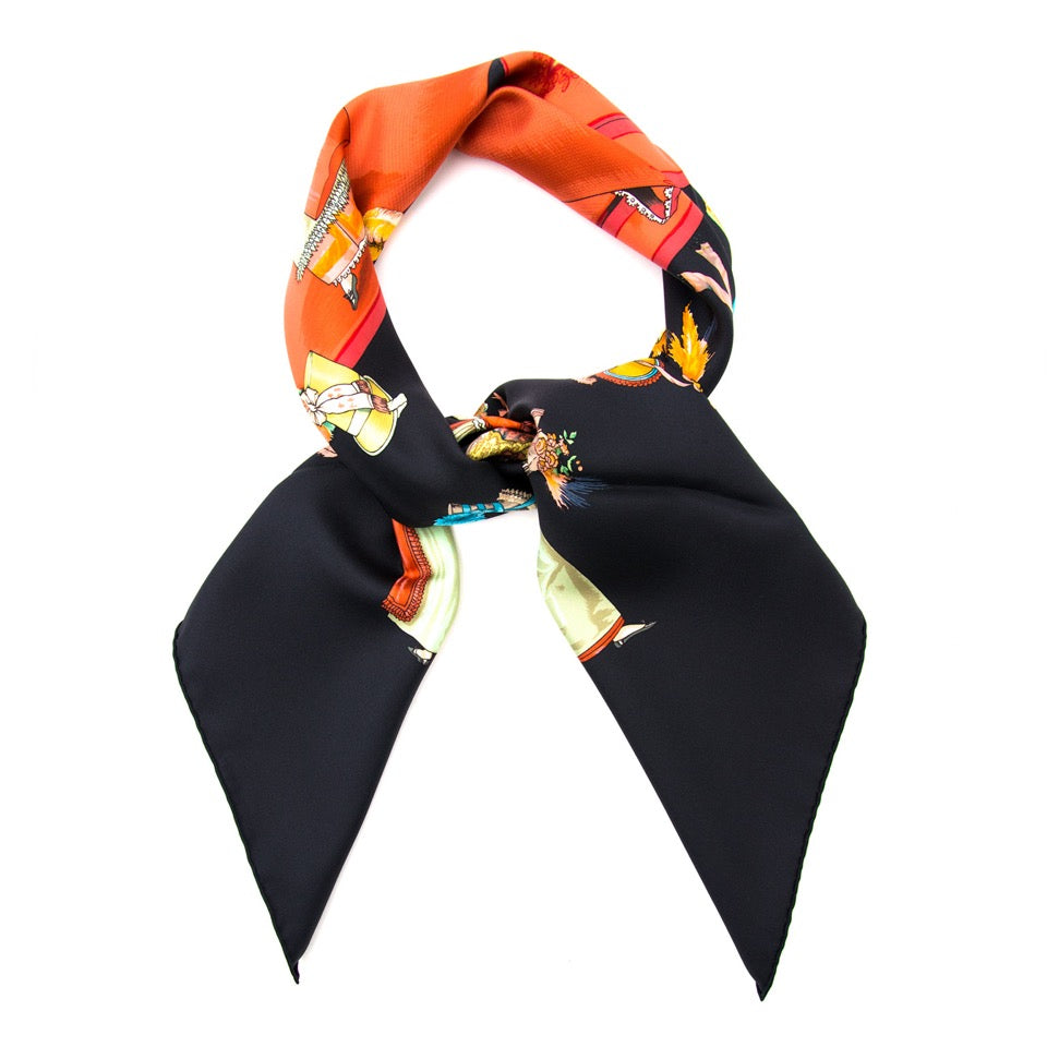 shop safe online at the best price Hermes Silk Scarf Carre 'Paris Modiste'