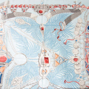 Hermès Light Blue Shackles Large Silk Carré Scarf XL Buy authentic designer Hermes secondhand silk scarves at Labellov at the best price. Safe and secure shopping. Koop tweedehands authentieke Hermes sjaals bij designer webwinkel labellov.
