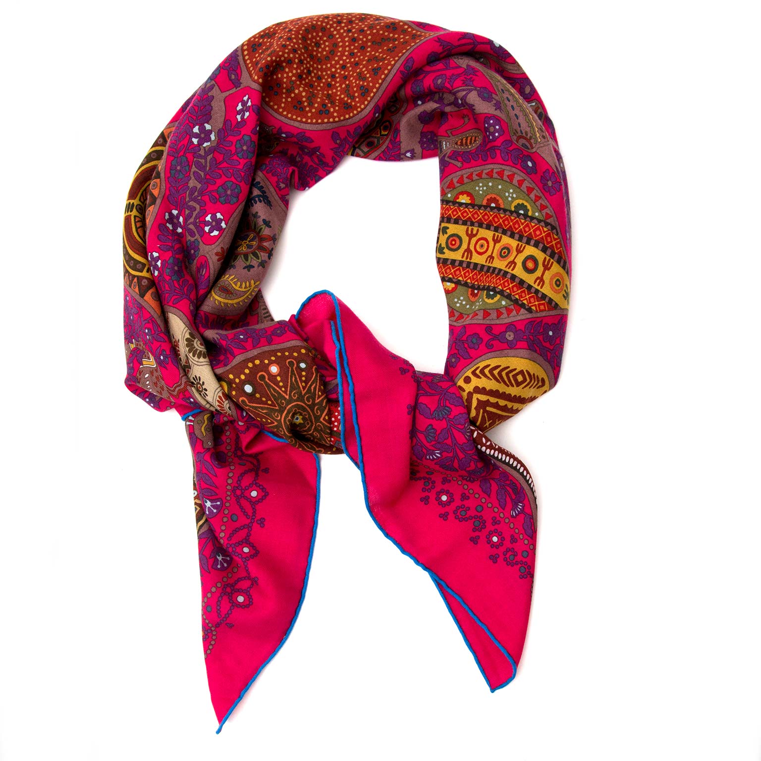 koop veilig online aan de beste prijs Hermes Carré L'Arbre de Vie' Cashmere Wrap Scarf
