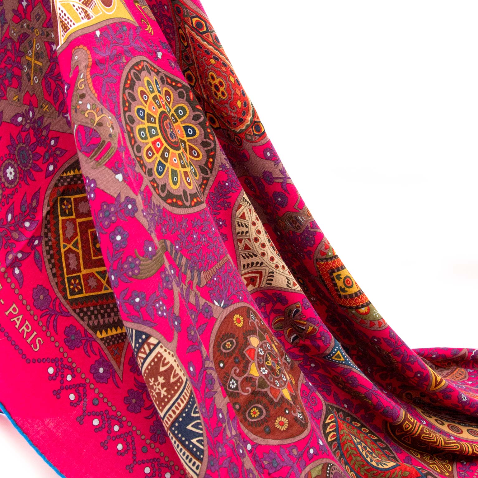 acheter en ligne pour le meilleur prix Hermes Carré L'Arbre de Vie' Cashmere Wrap Scarf