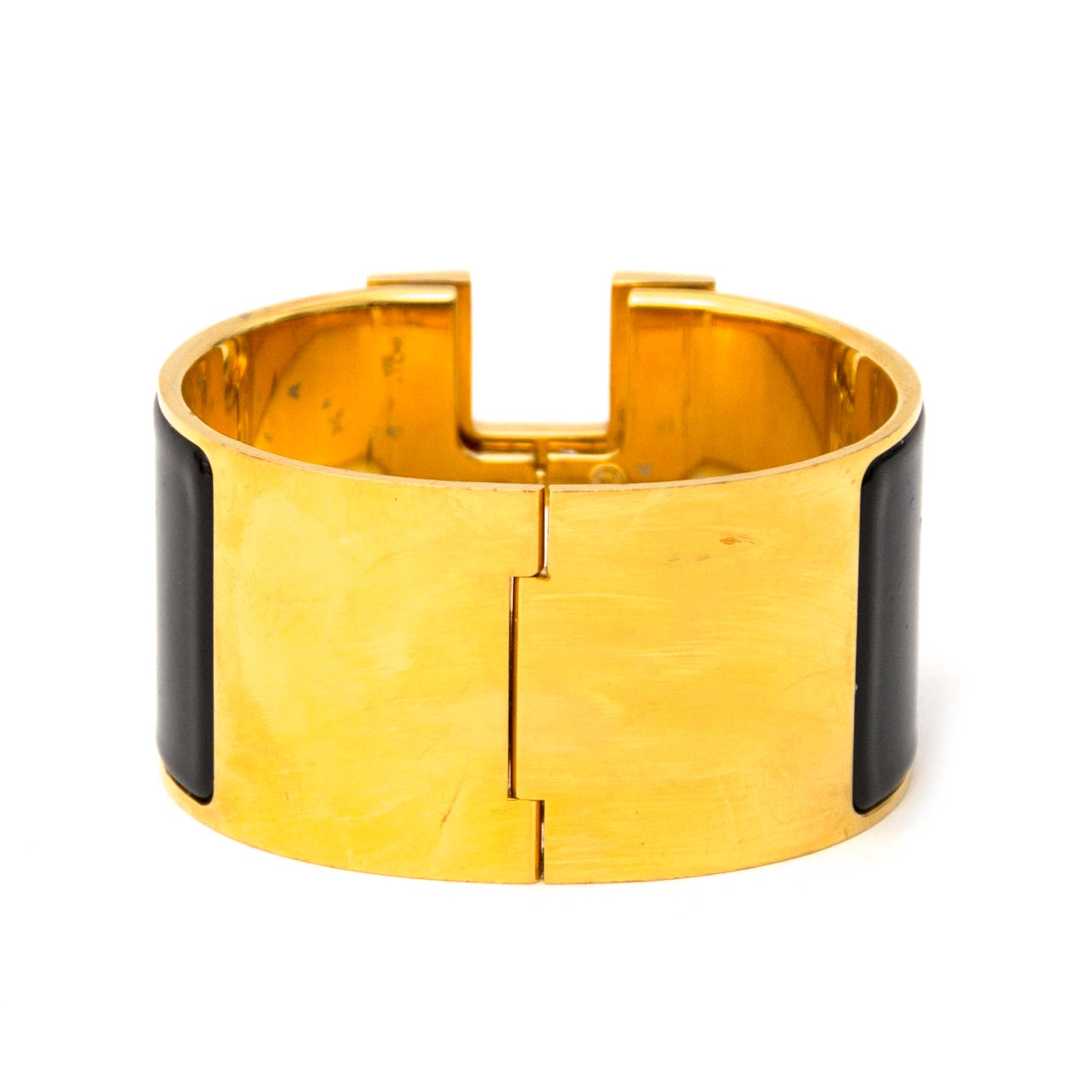 koop online tegen de beste prijs Hermes All Black Clic Clac H Bracelet