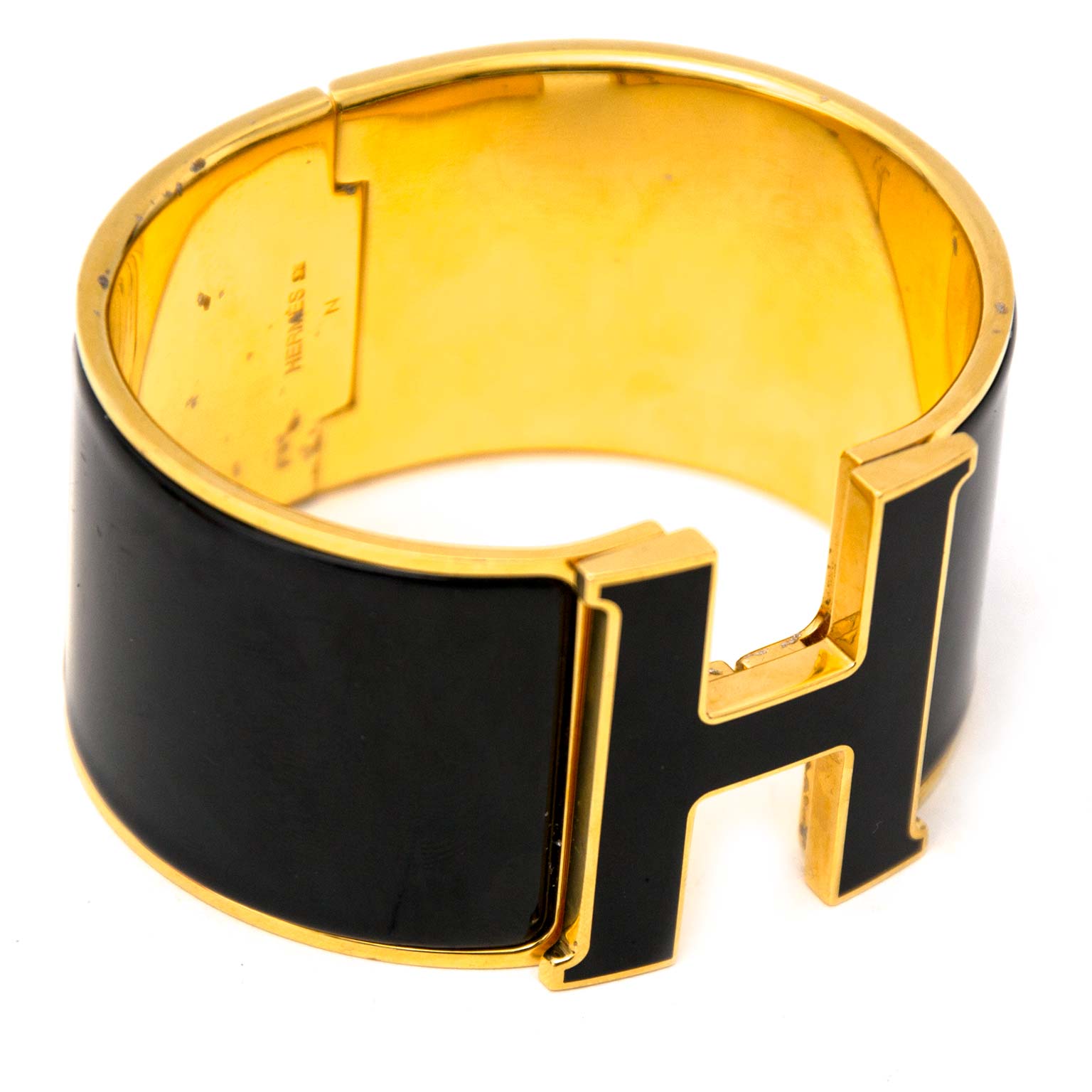 shop safe online Hermes All Black Clic Clac H Bracelet