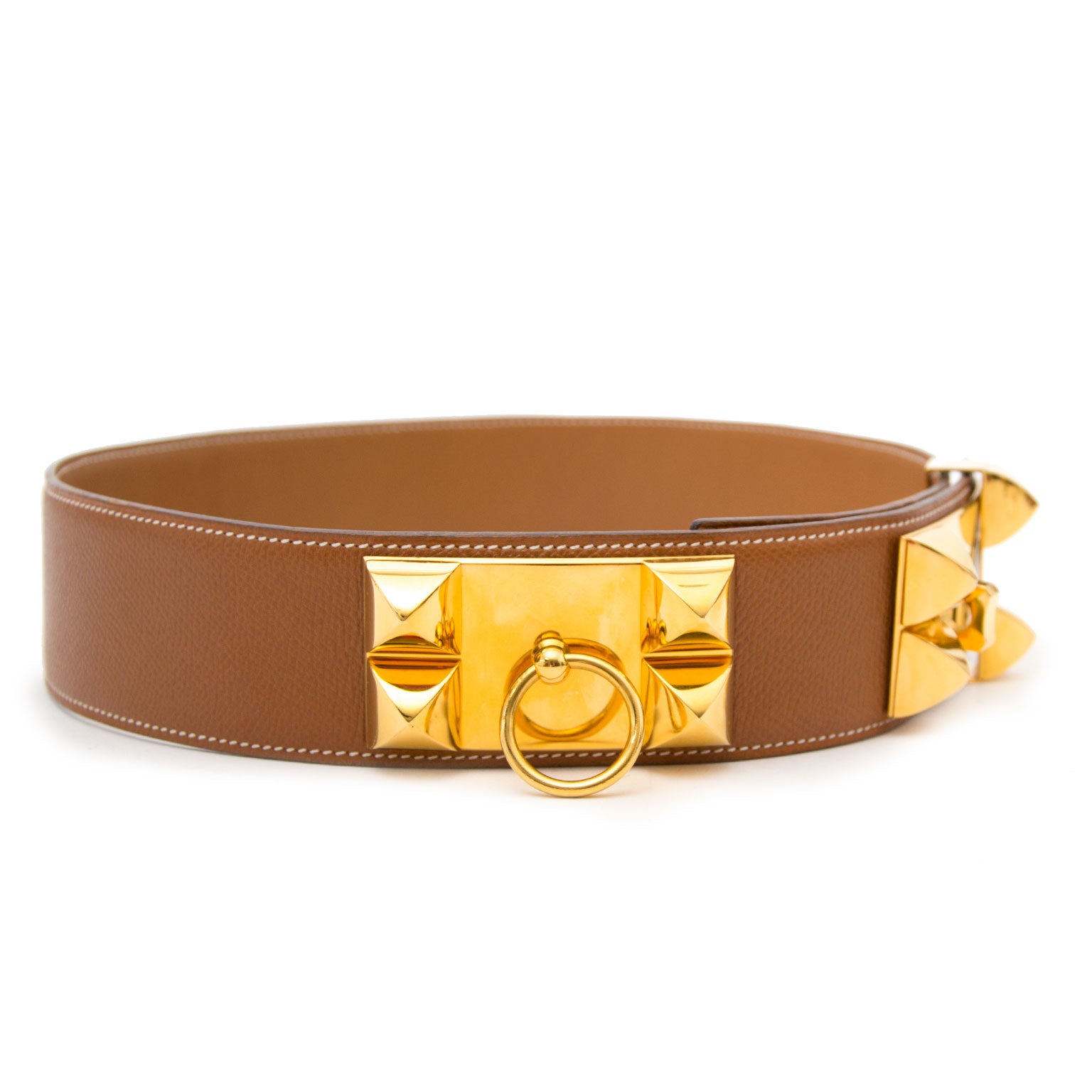 koop veilig online aan de beste prijs Hermes Brown Collier De Chien Belt