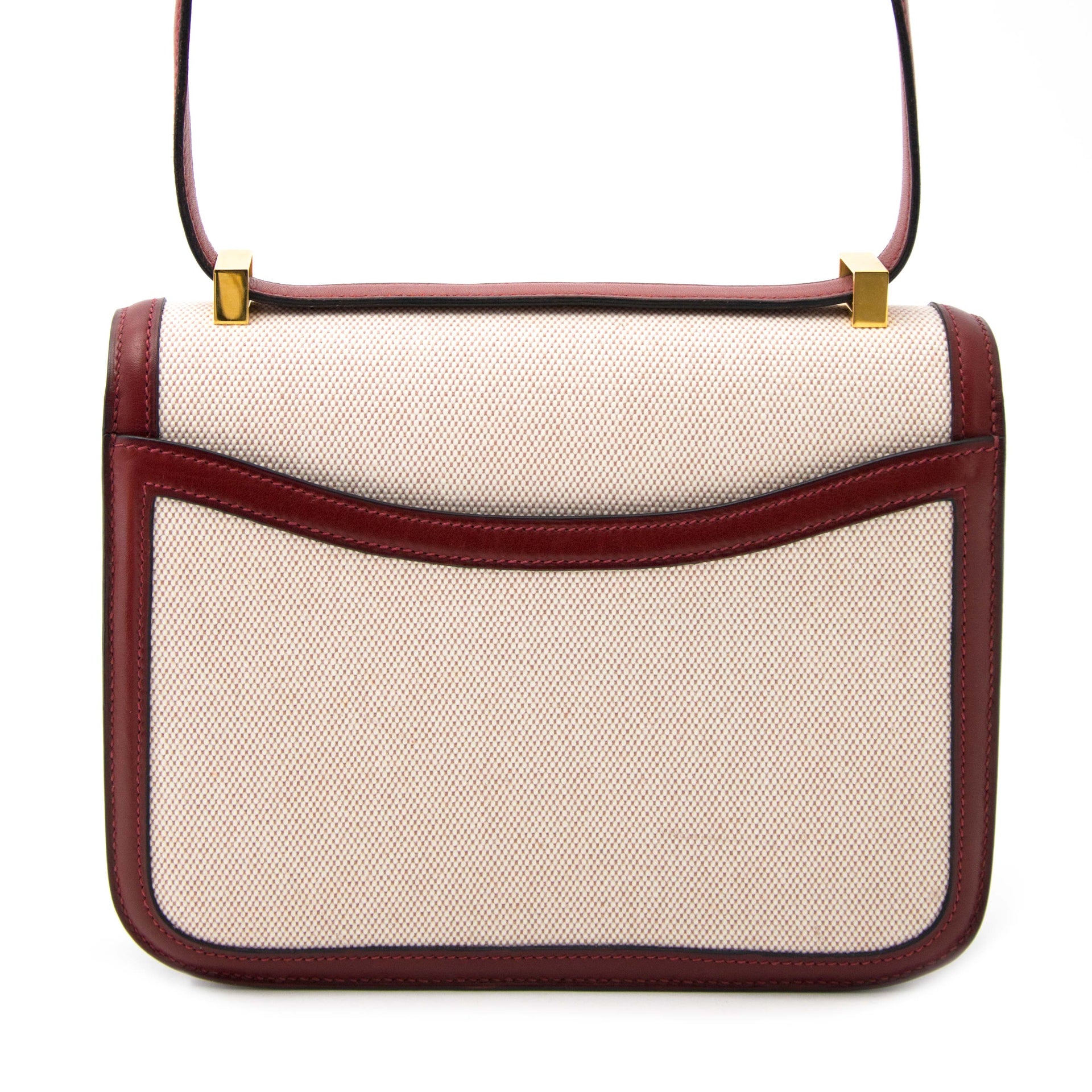 Hermès Constance 24 Toile H/Bordeaux GHW