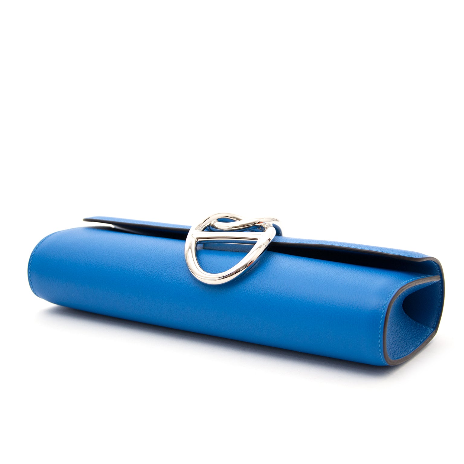 comme neuf sac a main Brand New Hermes Pochette Egee Blue Hydra Veau Evercolor