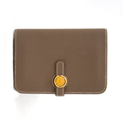 Hermès Etoupe Dogon Compact Shadow Togo Wallet