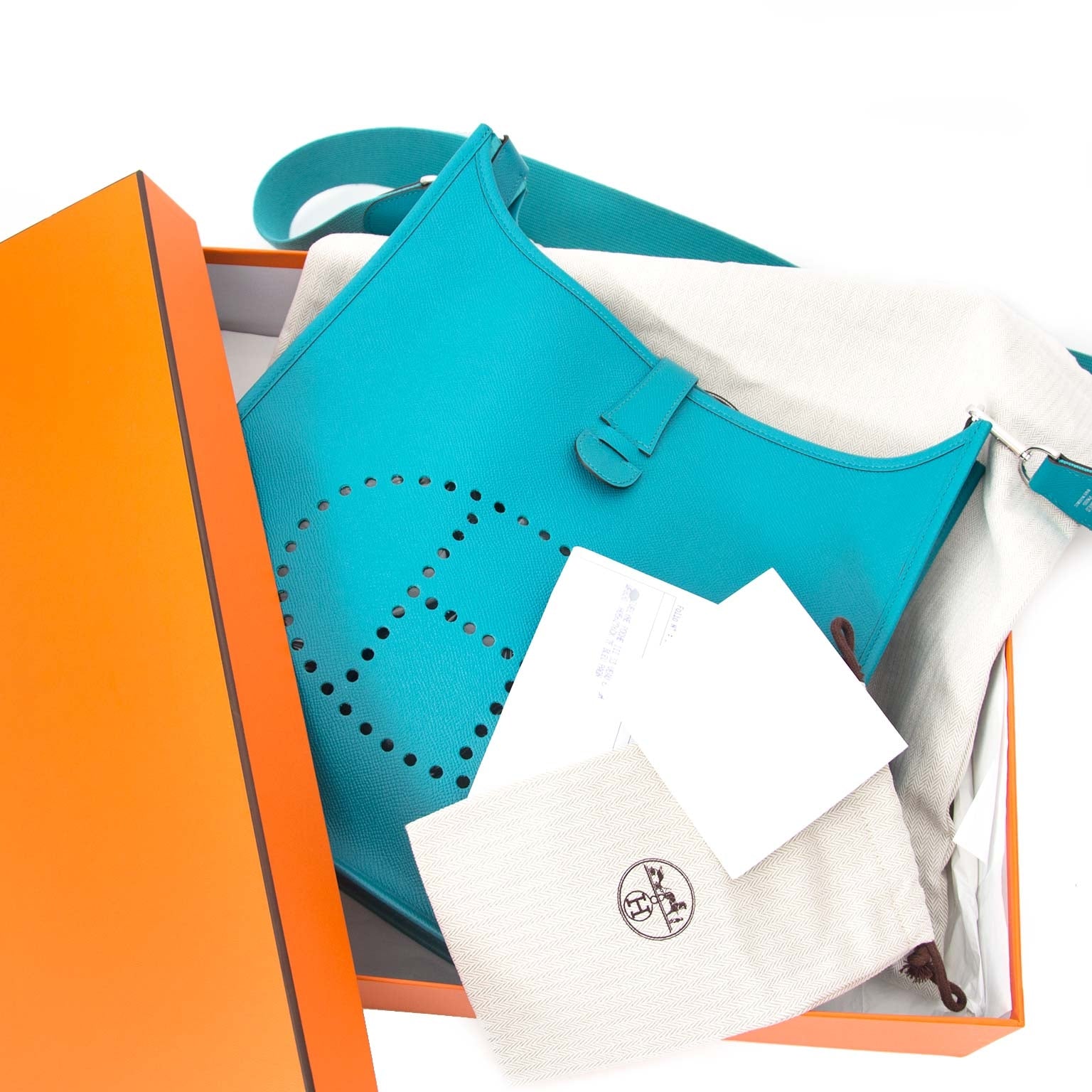koop veiilg online tegen de beste prijs Hermes Evelyne Veau Epsom Bag