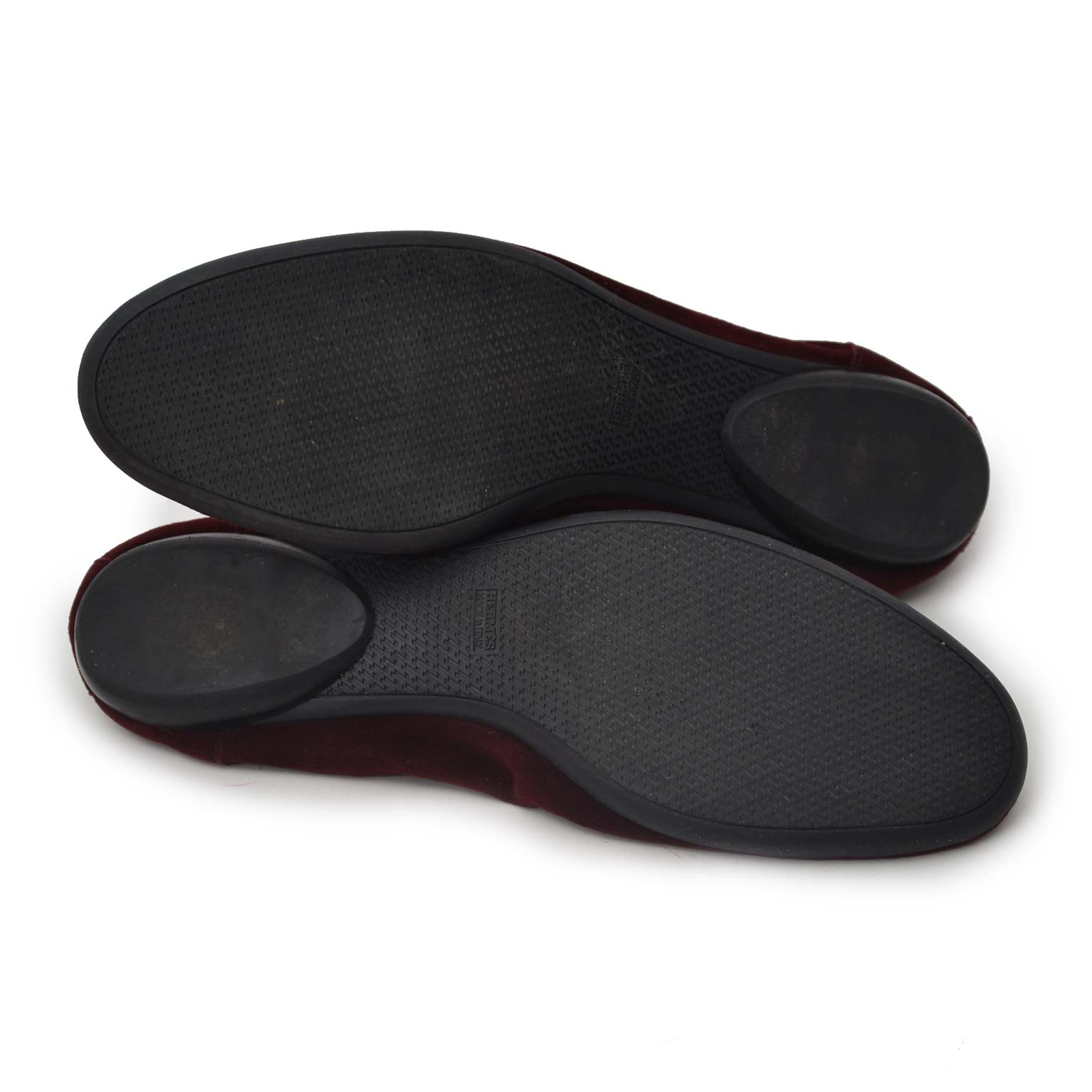 acheter en ligne seconde main Hermes Bordeaux Suede Ballet Flats