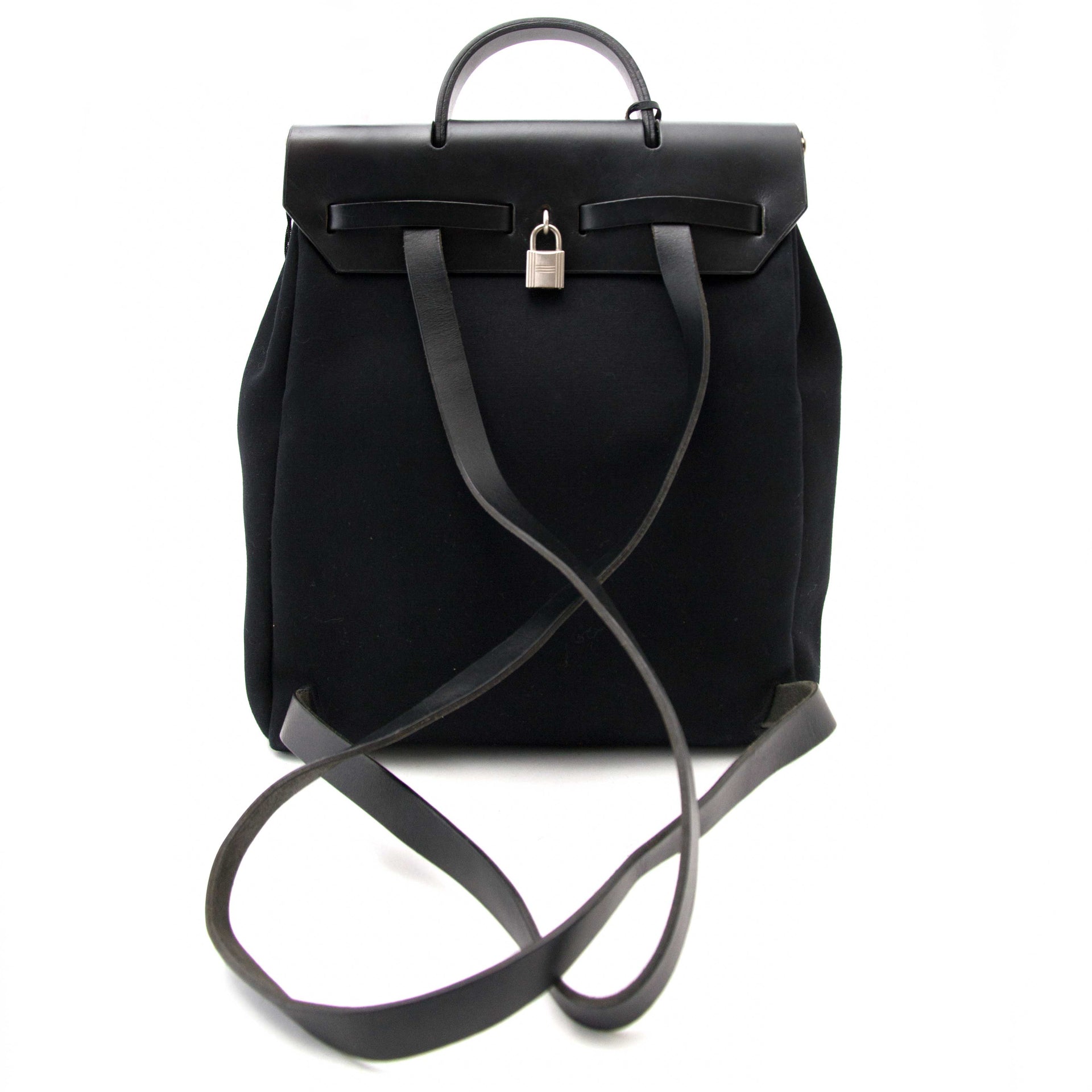 koop online jou tweedehands Hermes All Black 2 in 1 Herbag Backpack