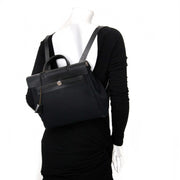 tweedehands authentieke handtassen en accesoires Hermes All Black 2 in 1 Herbag Backpack