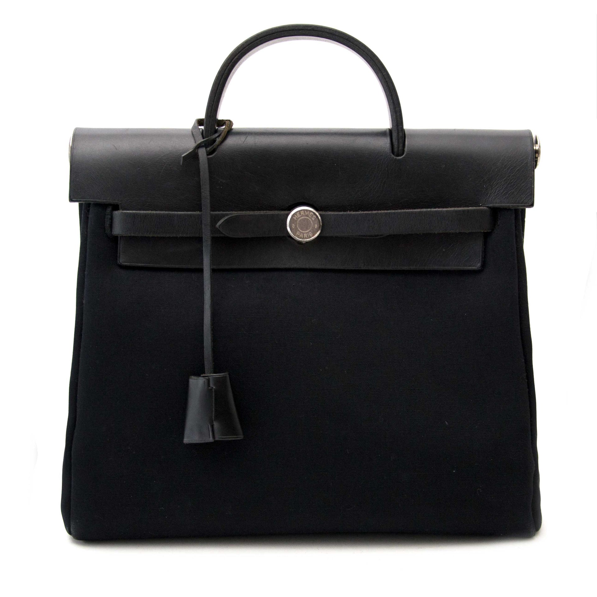 Hermes All Black 2 in 1 Herbag Backpack 100% authentique