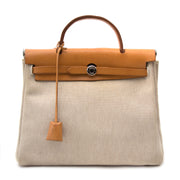 koop veilig online jou tweedehands Hermès Black And Beige 2 in 1 Herbag
