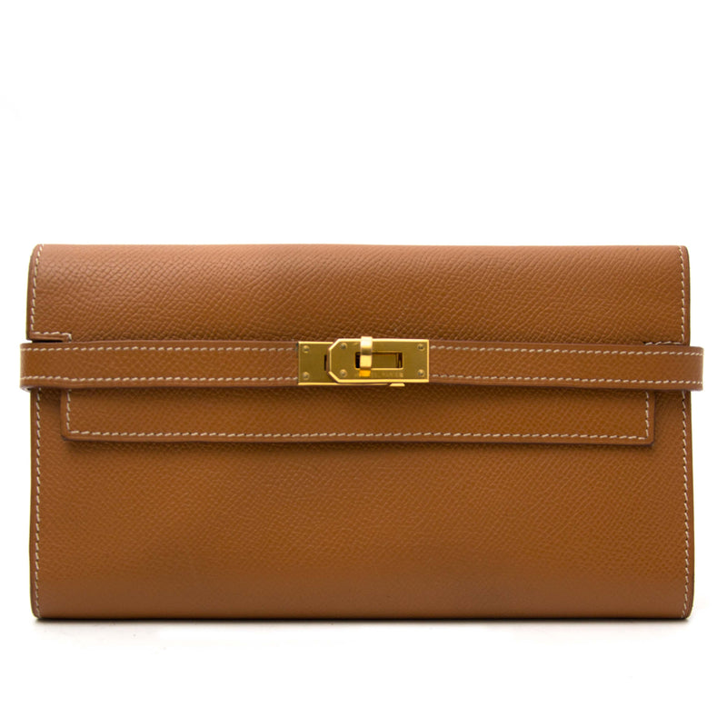 Hermes Gold Epsom Kelly Wallet GHW for sale online