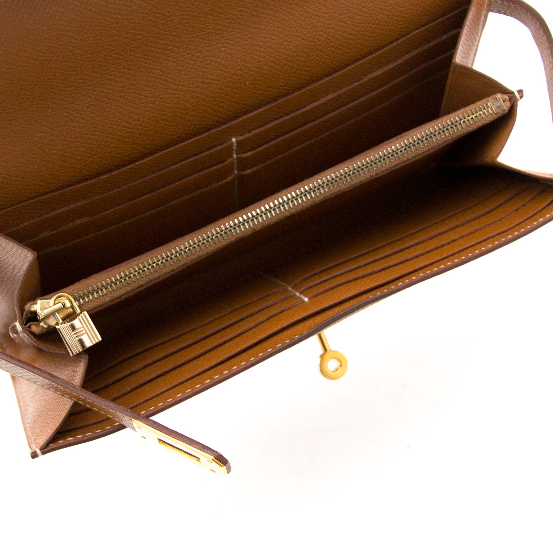 Hermes Gold Epsom Kelly Wallet GHW