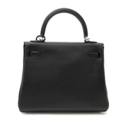 koop online aan de beste prijs jou tweedehands Never Used Hermes Kelly 25 Black Swift PHW