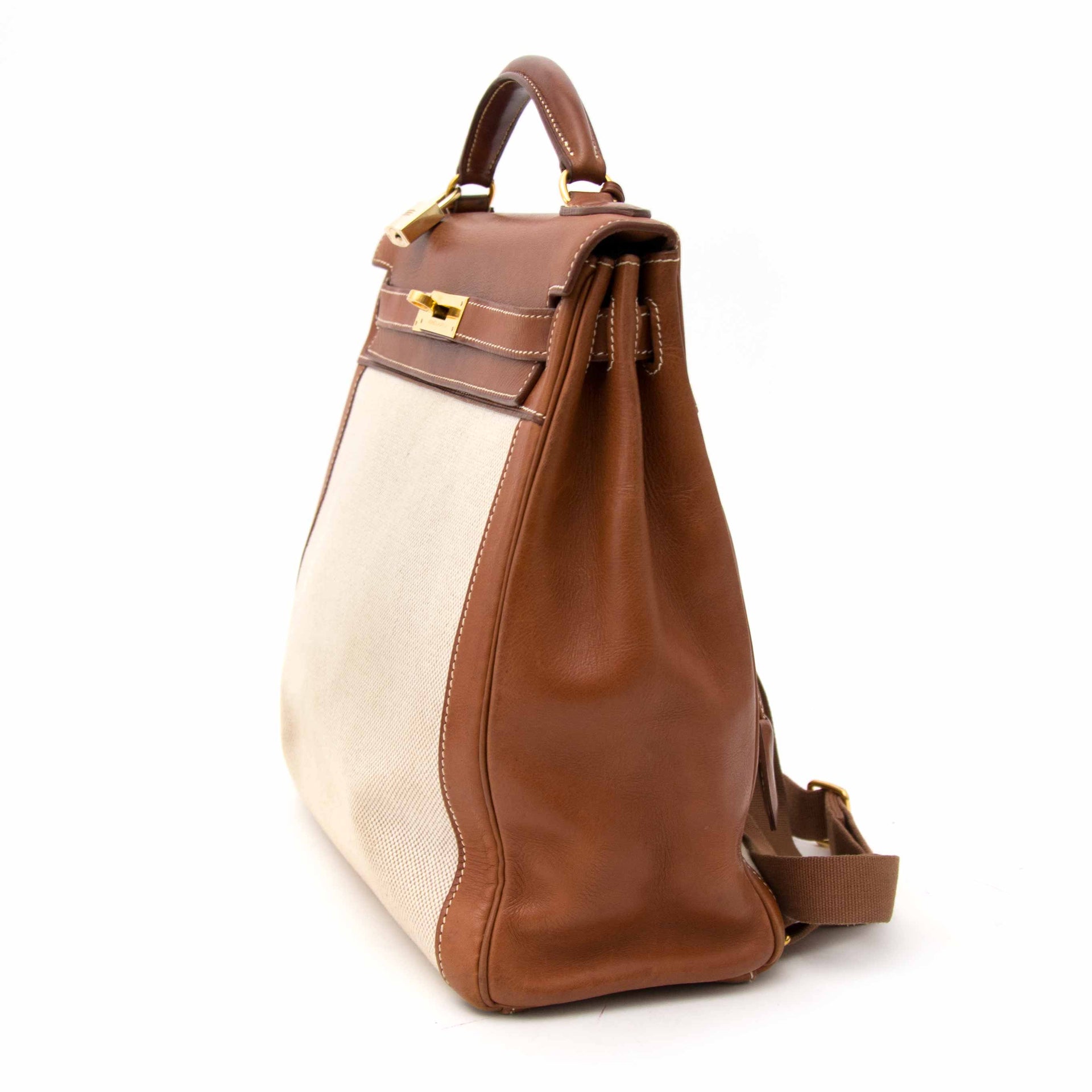 koop veilig online aan de beste prijs Rare Hermes Toile H and Noisette Barenia Kelly Ado Backpack Rare Hermes Toile H and Noisette Barenia Kelly Ado Backpack