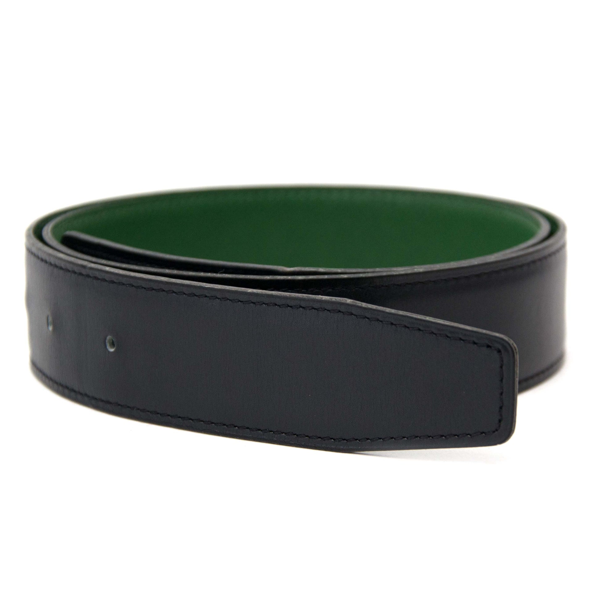 shop safe online secondhand Hermes Leather Reversible Belt