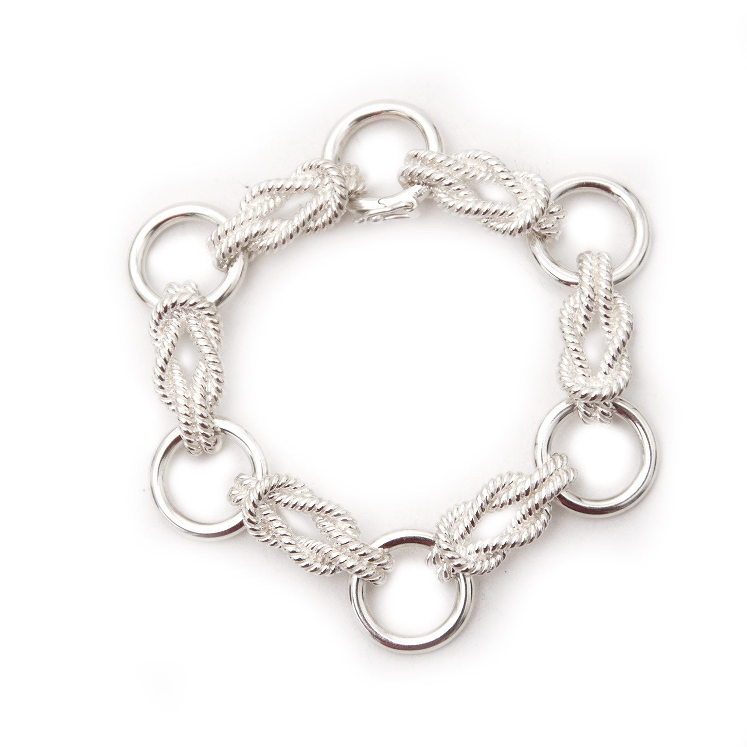 acheter enligne pour le meilleur prix Hermes Silver Sailor Knot Bracelet