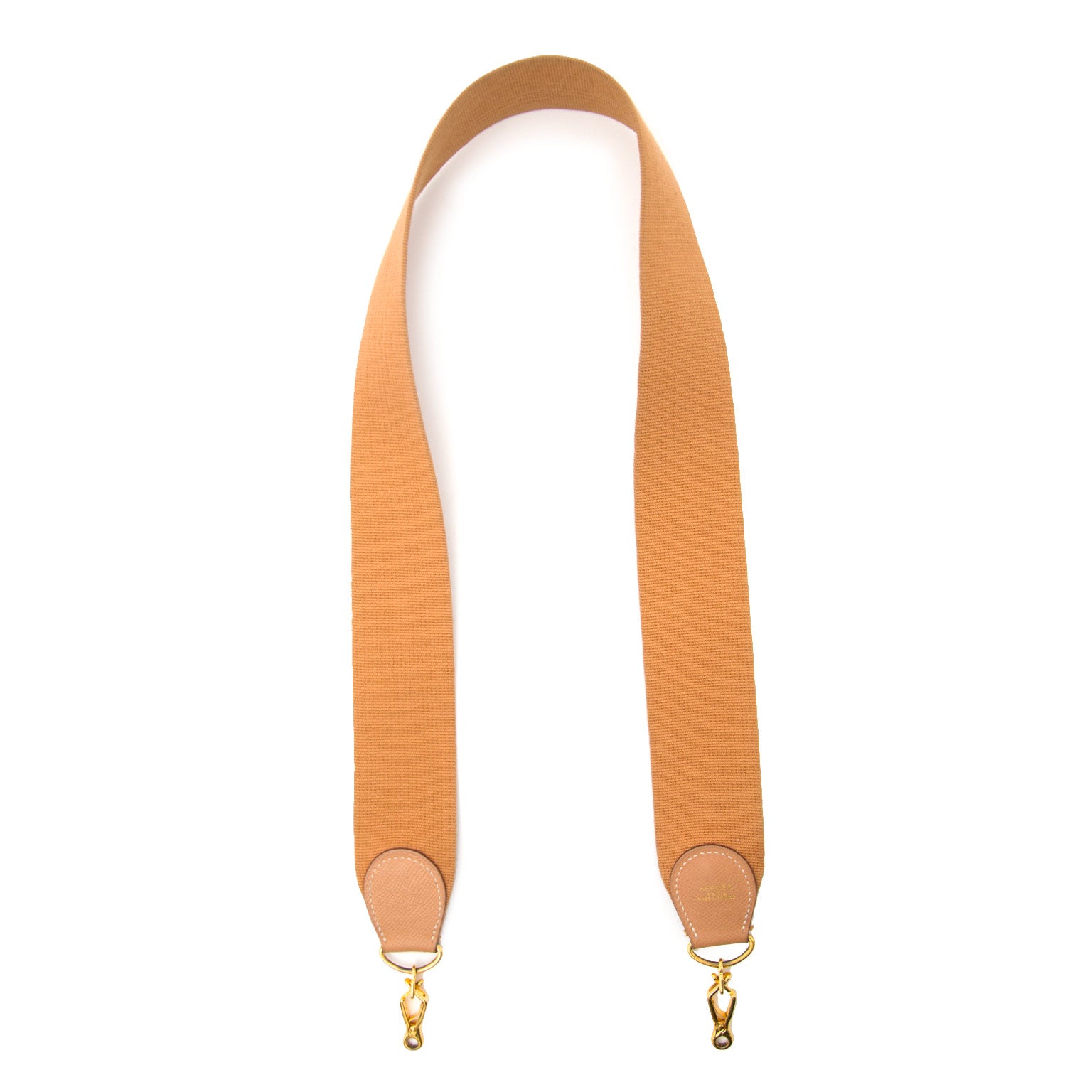 koop veilig online aan de beste prijs jou tweedehands Hermes Gold Canvas Shoulder Strap
