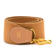 koop veilig online aan de beste prijs Hermes Gold Canvas Shoulder Strap