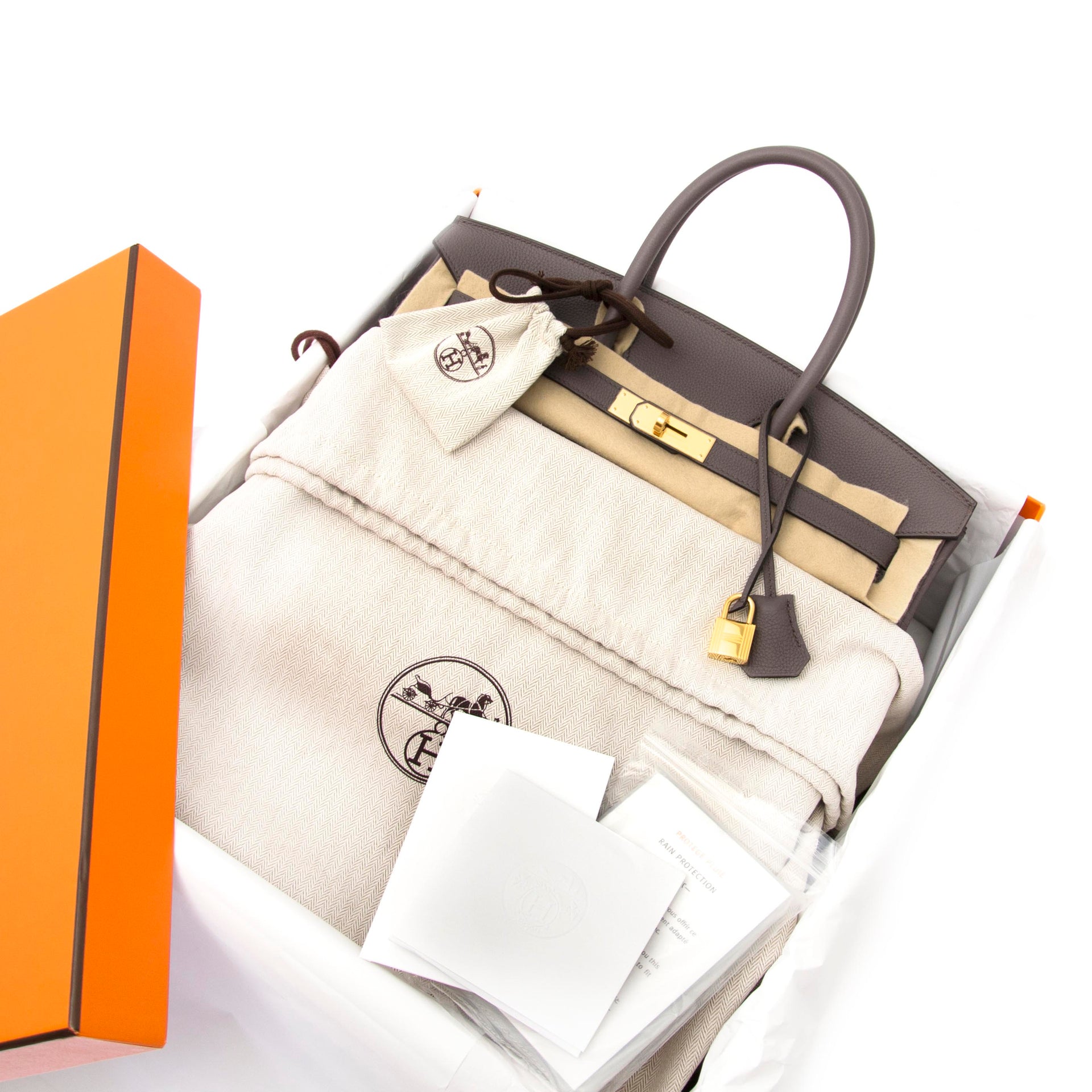 100% authentieke hermes birkin 35 etain togo leder nu online bij labellov.com