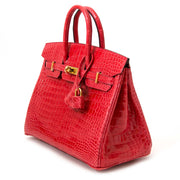 skip the waitinglist and get your Hermès Birkin 25 Crocodile Porosus Bougainvillier GHW right now!