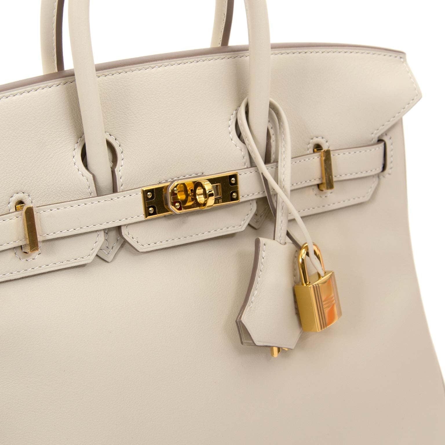 Hermès Birkin 25 Veau Swift Craie GHW