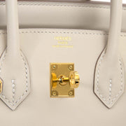 Get your hands on this brand new Hermès Birkin 25 Veau Swift Craie GHW