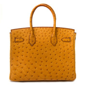 Authentic Hermès Birkin 30 Cognac Ostrich GHW for the best price at labellov