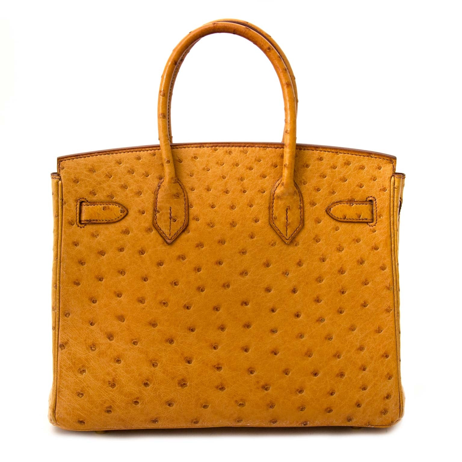 Authentic Hermès Birkin 30 Cognac Ostrich GHW for the best price at labellov