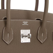 Skip the waiting list and land yourself this exclusive BRAND NEW Hermès Birkin 30 Etoupe Togo PHW for the best price